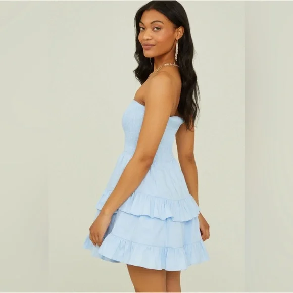 altard state Harper strapless ruffle dress. Dance Flirty Fun - Picture 3 of 10